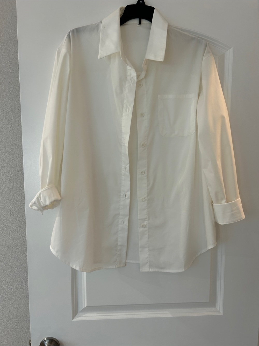Classic Ivory Collared Button-Down Top